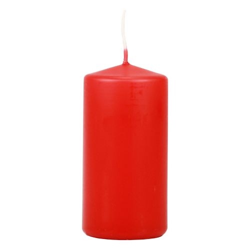 Floristik24 Pillar candles red Advent candles candles red 100/50mm 24 pcs