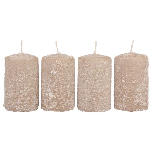 Product Pillar candles Christmas candles beige 60×100mm 4pcs