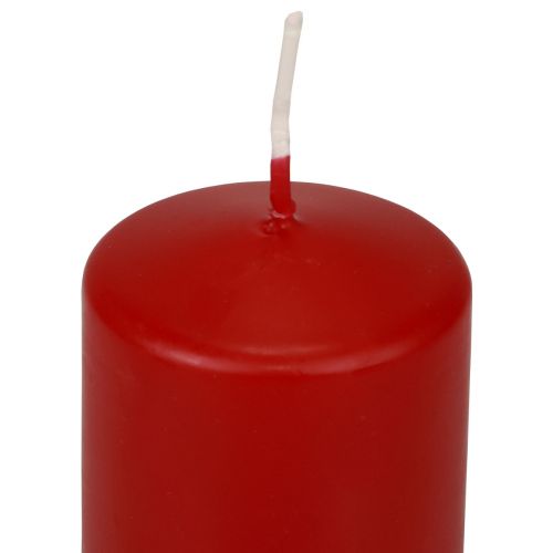 Product Pillar candles red Advent candles small old red 70/50mm 24 pcs