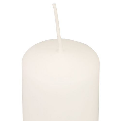 Product Pillar candles white Advent candles small candles 70/50mm 24 pcs