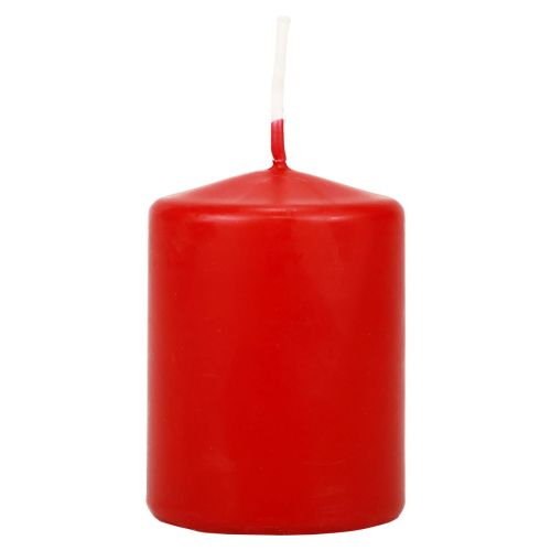 Pillar candles red Advent candles candles red 70/50mm 24pcs