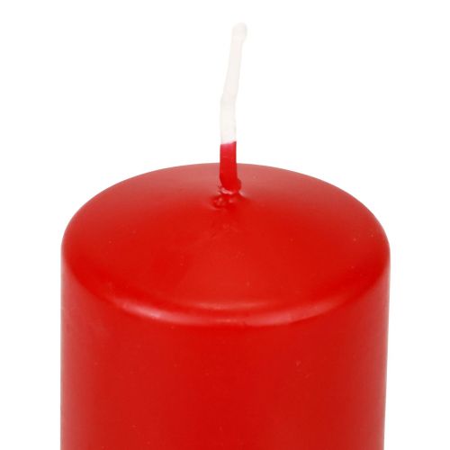 Product Pillar candles red Advent candles candles red 70/50mm 24pcs