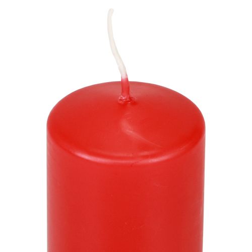 Product Pillar candles red Advent candles candles red 120/50mm 24pcs