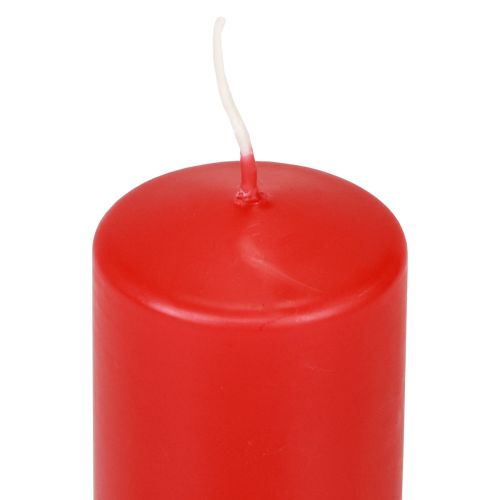 Floristik24 Pillar Candles Red Advent Candles Candles Red 120/50mm 24 Pcs