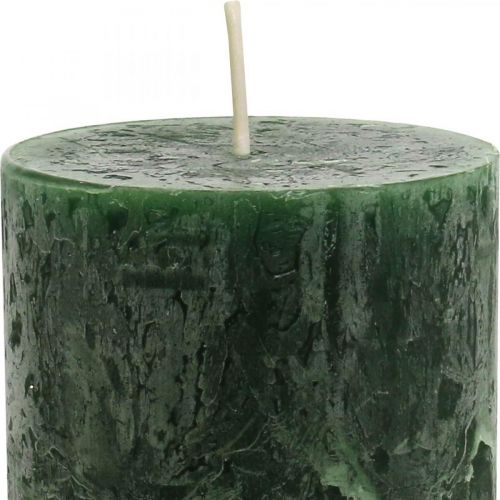 Product Solid Colored Candles Dark Green Pillar Candles 70×110mm 4pcs