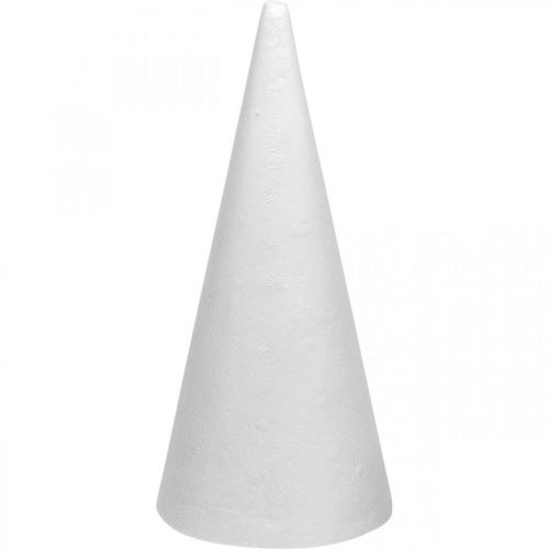 Floristik24 Styrofoam cone white 26cm x12cm 5 pcs