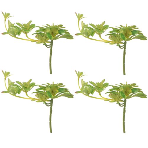 Product Succulent artificial plant with stick Aeonium Green 30cm 4pcs