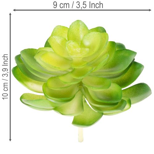 Product Artificial succulent plant, green, for decoration in a bowl or vase, 10cm, 4 pieces