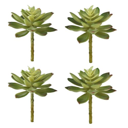 Floristik24 Artificial Succulents Artificial Plants Green Ø10cm 4 pcs