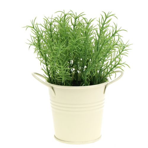 Floristik24 Kitchen herbs in zinc pot artificial 16cm 4pcs
