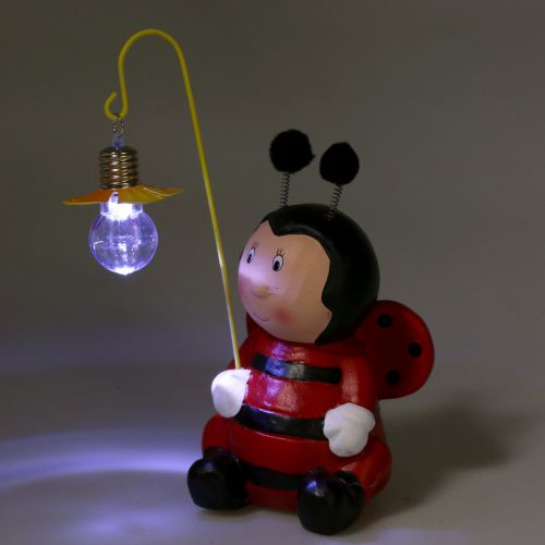 Floristik24 Decorative figure ladybug with light H20cm