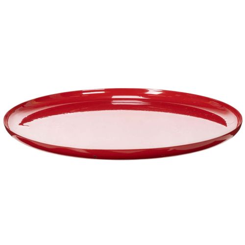 Decorative tray, red, minimalist design, 27cm buy online | Floristik24.ie