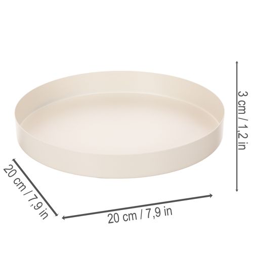 Round decorative tray for home accessories, 20cm | Floristik24.ie