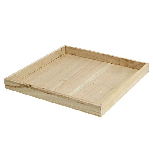 Wooden tray large 30cm x 30cm H3cm