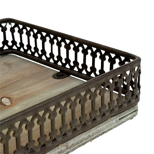 Floristik24 Tray square 36cm x 13cm H4cm natural 1p