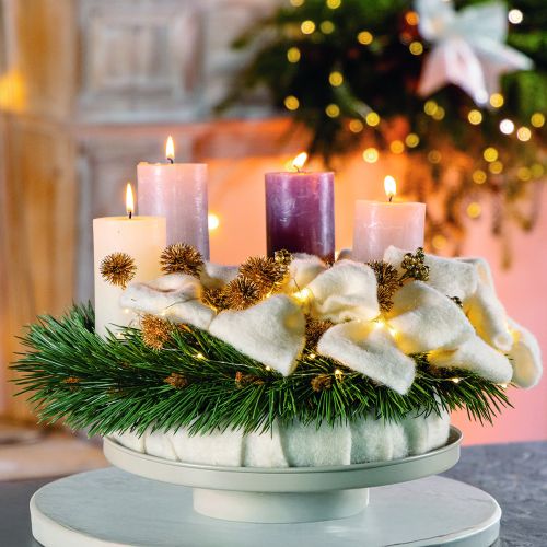 Decorative tray 30 cm metal saucer for plant decoration | Floristik24.ie