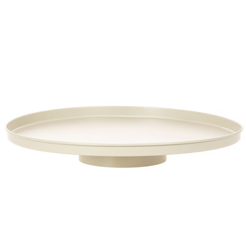 Decorative metal flower plate, round, 41 cm, table display