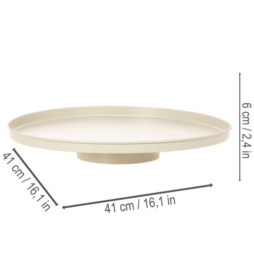 Decorative metal flower plate, round, 41 cm, table display | Floristik24.ie