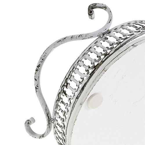 Product Tray with handles oval 23cm x 17.5cm H7.5cm white