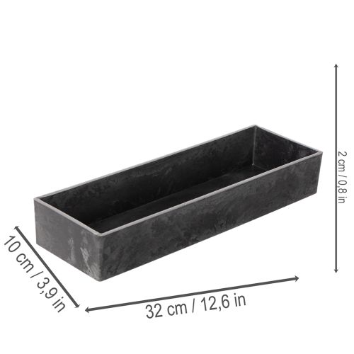 Rectangular tray with handles, decorative tray for table, 32cm | Floristik24.ie