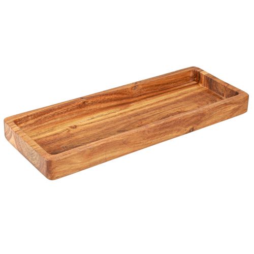 Product Tray rectangular made of wood acacia oiled 40x15x4cm