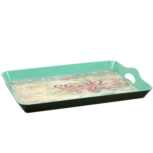 Floristik24 Tray vintage butterfly 44x30cm
