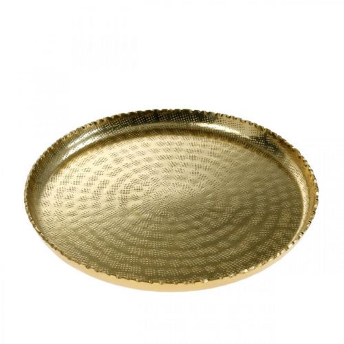 Floristik24 Decorative tray, metal plate oriental, table decoration Ø25cm