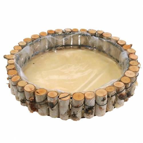 Product Round tray for planting birch natural Ø23/31/41cm set of 3