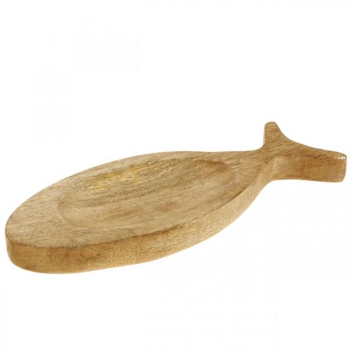 Floristik24 Deco tray wood fish wooden tray wooden plate 30x3x12cm