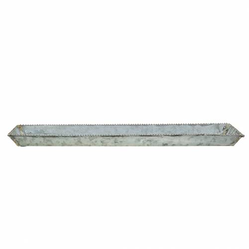 Floristik24 Christmas tray white washed zinc 60 × 15cm