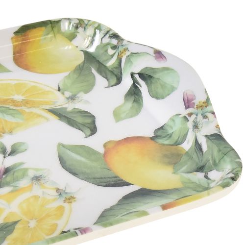 Floristik24 Tray lemons table decoration summer melamine 21x13x1,5cm