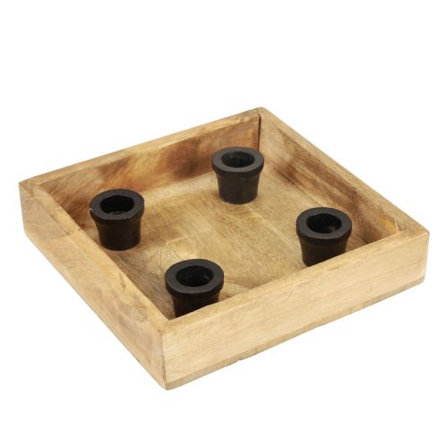 Candle tray wooden tray natural stick candle holder 20cm