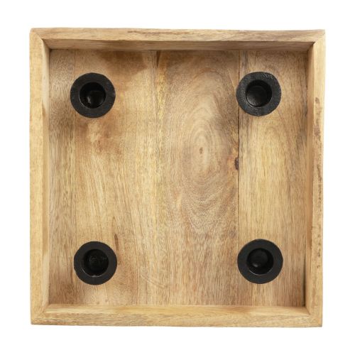 Product Candle tray wooden tray natural stick candle holder 24.5cm