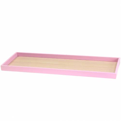 Floristik24 Pink wooden tray 49cm x 16.5cm