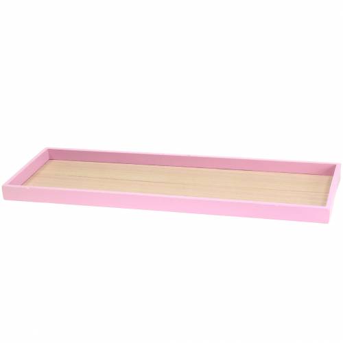 Pink wooden tray 49cm x 16.5cm
