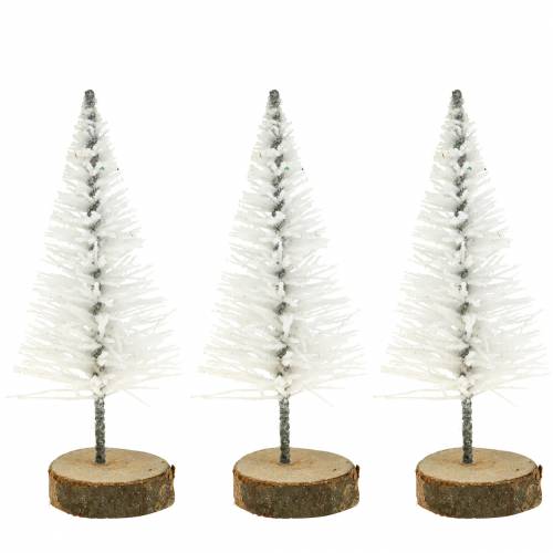 Floristik24 Decorative Christmas tree white glitter 8cm 24 pcs