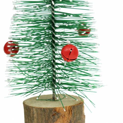 Product Christmas tree green snowed Ø6cm H20cm 4pcs