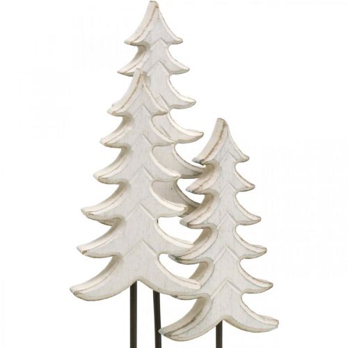 Floristik24 Christmas decoration fir tree wood white on base H28cm