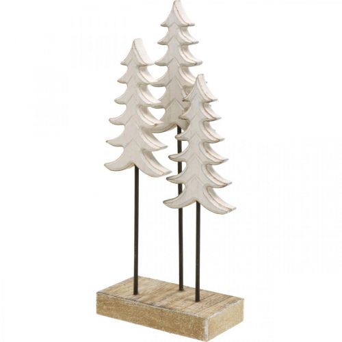 Floristik24 Christmas decoration fir tree wood white on base H28cm