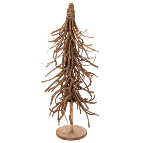 Decorative tree made of willow branches on a wooden base, 68cm | Floristik24.ie