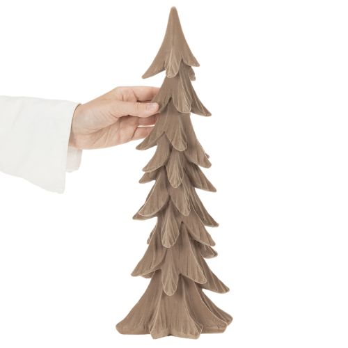Small flocked decorative Christmas tree, table decoration, 44cm | Floristik24.ie