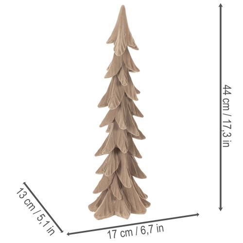 Small flocked decorative Christmas tree, table decoration, 44cm | Floristik24.ie