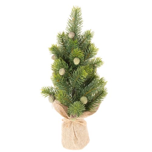 Artificial Christmas tree in a jute sack, small table decoration, mini Christmas tree, 38cm buy online | Floristik24.ie