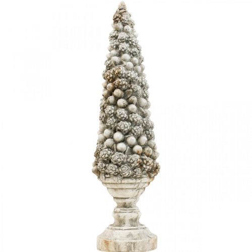 Floristik24 Fir tree with base Chic Antique deco tree gray H60cm