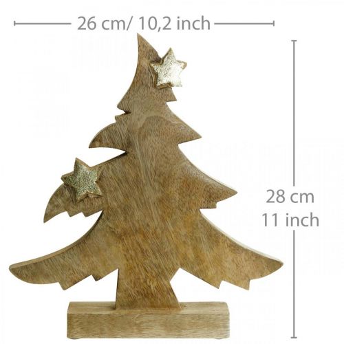 Floristik24 Christmas tree mango wood table decoration Christmas 28 × 26 × 5cm