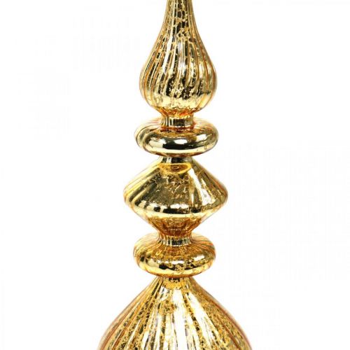 Floristik24 Tree top gold Christmas decoration made of glass Christmas tree top H35cm
