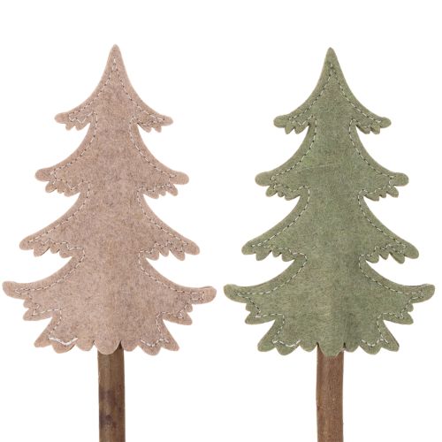 Decorative Christmas tree on a stick for planters and tall arrangements, 45cm, 6 pieces | Floristik24.ie