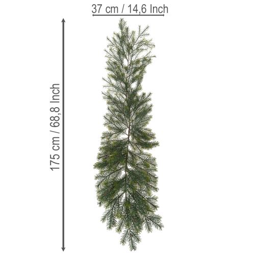 Artificial decorative fir branch for creative floristry, 175cm | Floristik24.ie