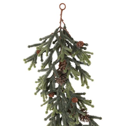 Product Christmas fir garland, green and brown with cones, 185cm, decoration