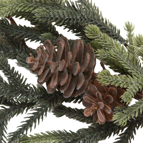 Product Christmas fir garland, green and brown with cones, 185cm, decoration